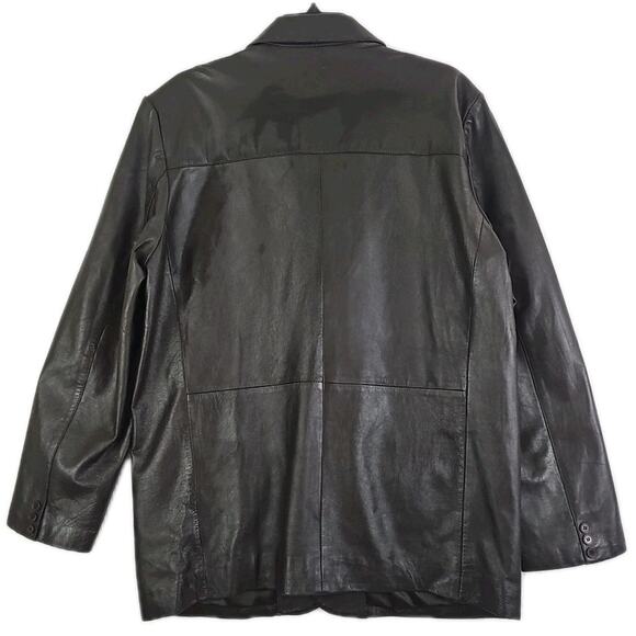 Vintage L. A. Leather California ~Men's Size 46Tall~Brown Soft Mid Length Jacket - Picture 6 of 11